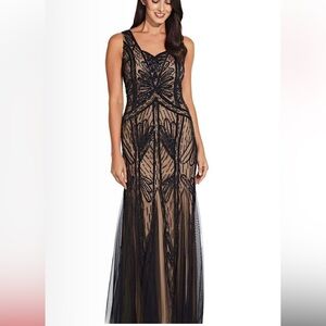 Adrianna Papell Beaded Mermaid Gown – Size 14 – NWT